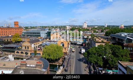 London Camden dall'alto - veduta aerea - LONDRA, Regno Unito - 9 GIUGNO 2022 Foto Stock