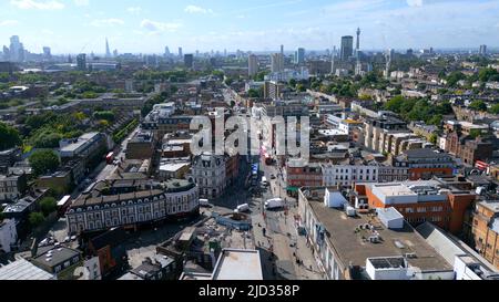 Londra Camden dall'alto - vista aerea Foto Stock