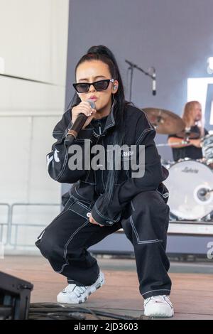 Manchester, Stati Uniti. 16th giugno 2022. Jessie Murph il 16 giugno 2022, al Bonnaroo Music and Arts Festival di Manchester, Tennessee (Photo by Daniel DeSlover/Sipa USA) Credit: Sipa USA/Alamy Live News Foto Stock