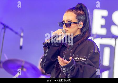 Manchester, Stati Uniti. 16th giugno 2022. Jessie Murph il 16 giugno 2022, al Bonnaroo Music and Arts Festival di Manchester, Tennessee (Photo by Daniel DeSlover/Sipa USA) Credit: Sipa USA/Alamy Live News Foto Stock