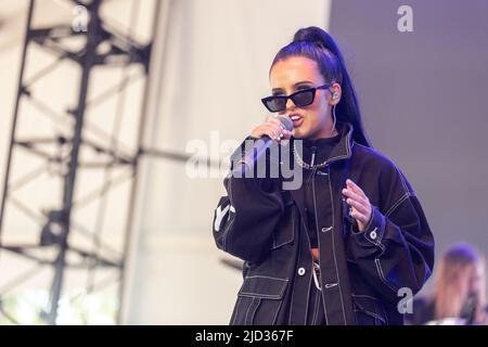 Manchester, Stati Uniti. 16th giugno 2022. Jessie Murph il 16 giugno 2022, al Bonnaroo Music and Arts Festival di Manchester, Tennessee (Photo by Daniel DeSlover/Sipa USA) Credit: Sipa USA/Alamy Live News Foto Stock