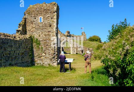 Hastings Castle, East Sussex, Regno Unito Foto Stock