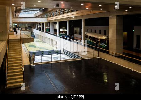 Dettaglio architettonico del museo RATP (Maison de la RATP) di Parigi Foto Stock