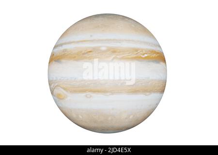 jupiter pianeta altamente dettagliato su isolato bianco. Elementi di questa immagine forniti dalla NASA nel rendering 3D Foto Stock