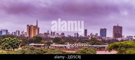 Uhuru Park View Point Nairobi City County Panorama Cityscapes - Antony Trivet Viaggi Foto Stock