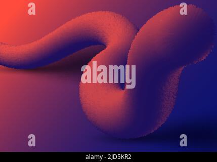 3D realisticamente astratto liquido feates effetto vibrante colore sfondo. Illustrazione vettoriale Illustrazione Vettoriale