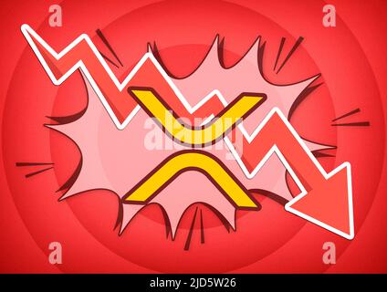 2D rendering criptovaluta moneta theta su sfondo colorato, criptovaluta concetto 2D illustrazione Foto Stock