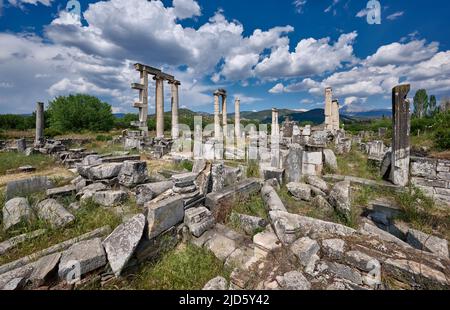 Il Tempio di Afrodite nella Città Antica di Afrodisia, Denizli, Turchia Foto Stock