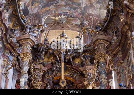 Chiesa di St Johann Nepomuk o Asamkirche, Monaco di Baviera, Germania Foto Stock