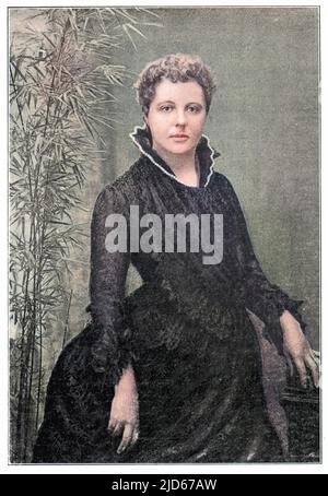 ANNIE BESANT (1847 - 1933), teosofista inglese (patrimonio irlandese) e leader politico indiano. Versione colorata di : 10016197 Data: 1885 Foto Stock