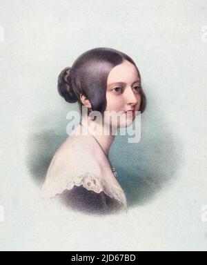 REGINA VITTORIA (1819 - 1901). Versione colorata di : 10016545 Data: Circa 1840 Foto Stock