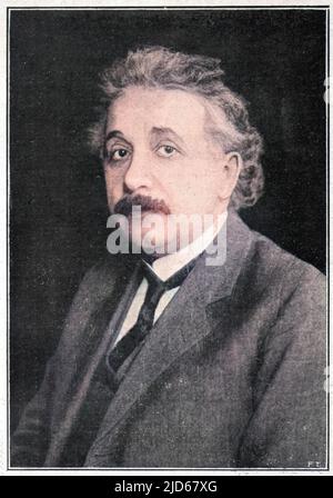 ALBERT EINSTEIN (1879 - 1955), fisico tedesco nato. Vincitore del Premio Nobel per la fisica. Versione colorata di : 10044326 Data: 1921 Foto Stock