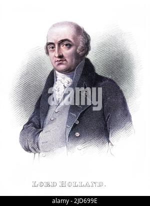 HENRY RICHARD VASSALL FOX, terzo barone OLANDESE statista. Versione colorata di : 10161086 Data: 1773 - 1840 Foto Stock