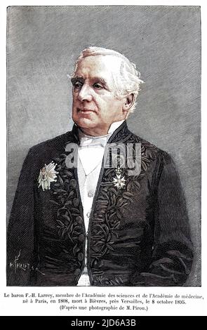 FELIX HIPPOLYTE, barone LARREY distinto chirurgo da un famoso medico francese fdamily. Versione colorata di : 10162809 Data: 1808 - 1895 Foto Stock