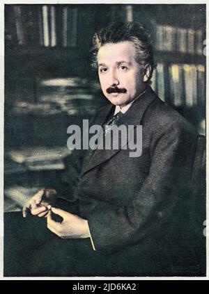 ALBERT EINSTEIN scienziato tedesco. Versione colorata di: 10012516 Data: 1879 - 1955 Foto Stock