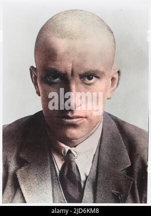 VLADIMIR MAYAKOVSKY (1893 - 1930), poeta e sostenitore russo del partito comunista in Russia. Versione colorata di: 10040372 Data: 1927 Foto Stock
