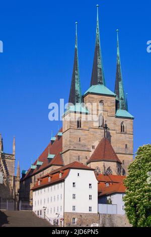 Germania, Turingia, Erfurt, Chiesa di San Severin, Foto Stock