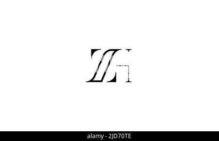 ZH, HZ lettere astratta Logo monogramma Illustrazione Vettoriale