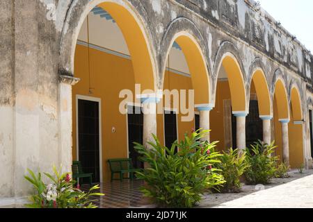 Haciendas de Mexico. Yaxcopoil Hacienda, luogo dei pioppi verdi Foto Stock