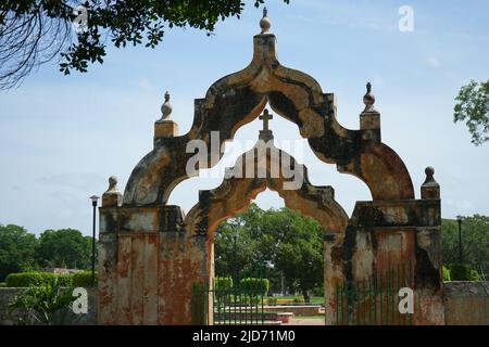 Haciendas de Mexico. Yaxcopoil Hacienda, luogo dei pioppi verdi Foto Stock