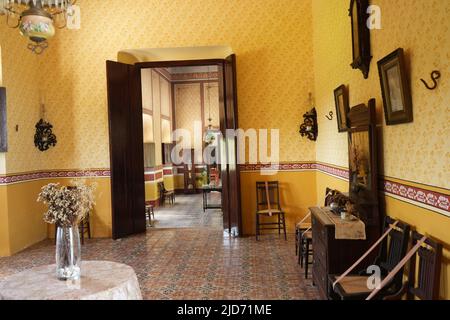 Haciendas de Mexico. Yaxcopoil Hacienda, luogo dei pioppi verdi Foto Stock