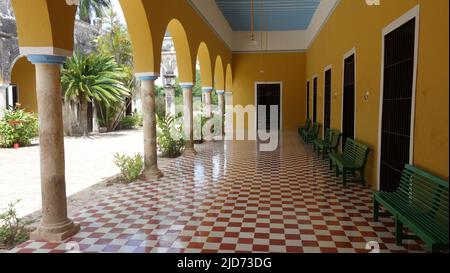 Haciendas de Mexico. Yaxcopoil Hacienda, luogo dei pioppi verdi Foto Stock