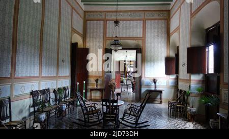 Haciendas de Mexico. Yaxcopoil Hacienda, luogo dei pioppi verdi Foto Stock