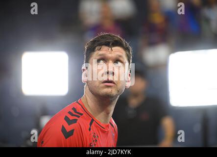 Goalwart Niklas LANDIN (KI) Handball Champions League Final Four, semifinali, THW Kiel (KI) vs FC Barcelona (Barca) 30:34, il 18th giugno 2022 a Koeln/ Germania. Â Foto Stock