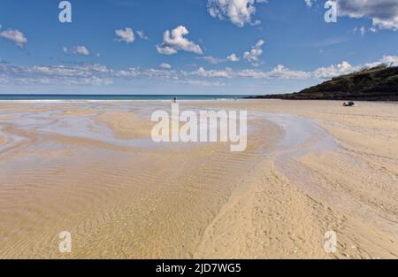Maenporth spiaggia, controvaglia Foto Stock