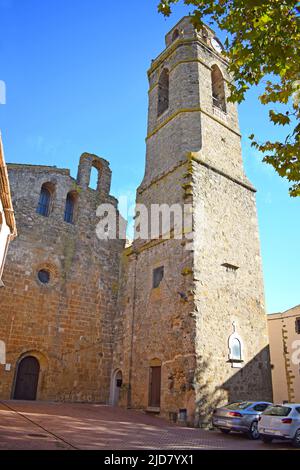 Chiesa di Sant Julià a corçà, Girona Catalogna Spagna Foto Stock