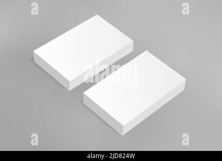 Stack Blank 3D copertina del documento Mockup White Branding Identity Social Media Presentation Illustrazione Vettoriale