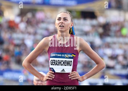 Iryna GERASHCHENKO (UKR) durante la Wanda Diamond League 2022, Meeting de Paris il 18 giugno 2022 allo stadio Charlety di Parigi, Francia - Foto Ann-Dee Lamour / CDP MEDIA / DPPI Foto Stock