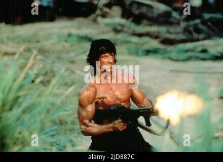 SYLVESTER STALLONE, RAMBO: PRIMA PARTE DEL SANGUE II, 1985, Foto Stock