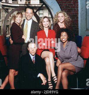 THORNE-SMITH,soffietto,GERMANN,FLOCKHART,KRAKOWSKI,Carson, Ally Mcbeal, 1997 Foto Stock