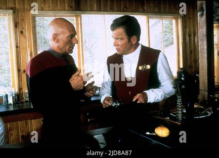STEWART,SHATNER, Star Trek: Generazioni, 1994 Foto Stock