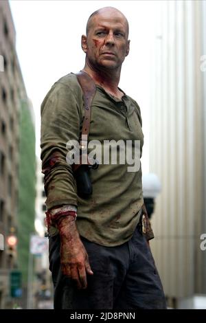 BRUCE WILLIS, VIVA LIBERO O MUORE DURO, 2007, Foto Stock