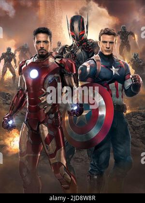 DOWNEY JR.,EVANS, AVENGERS: ETÀ DI ULTRON, 2015 ANNI, Foto Stock