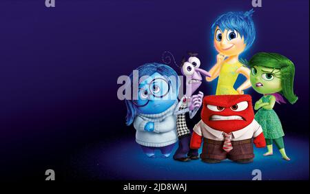 TRISTEZZA,PAURA,GIOIA,RABBIA,DISGUSTO, DENTRO FUORI, 2015, Foto Stock