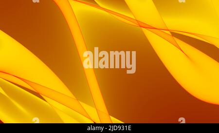 Sfondo astratto 8K giallo, oro, nero, arancio, raggio, spirale, laser, nebbia, gradiente Foto Stock