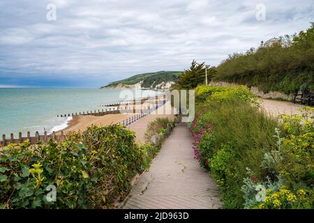 A pochi passi da Holywell Beach, Eastbourne, East Sussex, Inghilterra, Regno Unito Foto Stock