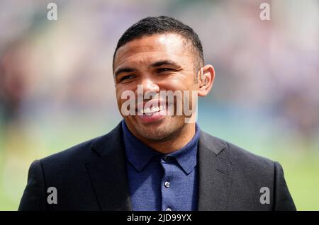 L'ex barbari e il giocatore internazionale sudafricano Bryan Habana prima della partita internazionale amichevole al Twickenham Stadium di Londra. Data foto: Domenica 19 giugno 2022. Foto Stock