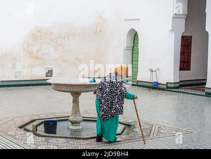 Mausoleo di Sidi Abu Mohamed Abdellah El Ghazouani Moul El Ksour, proprietario dei palazzi, 16th secolo, Marrakech, Marocco Foto Stock