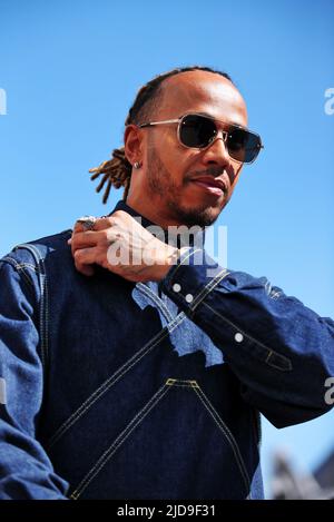 Montreal, Canada. 19th giugno 2022. Montreal, Canada. 19th giugno 2022. Lewis Hamilton (GBR) Mercedes AMG F1. Gran Premio del Canada, domenica 19th giugno 2022. Montreal, Canada. Credit: James Moy/Alamy Live News Foto Stock