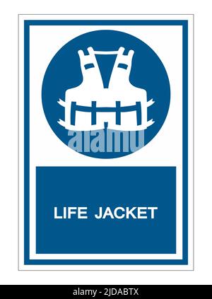 PPE Icon.Weding a life Jacket for safety Symbol Sign isolate on White background, illustrazione vettoriale Illustrazione Vettoriale