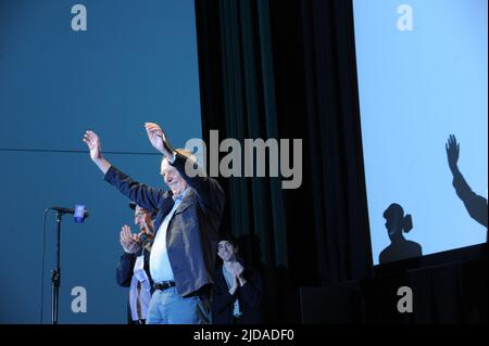 Dario Argento partecipa alla sua retrospettiva al Lincoln Center di New York: Attenzione a Dario Argento: Una retrospettiva a 20 film. Foto di Nadja Sayej. Foto Stock