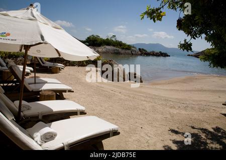 Ponta dos Ganchos Eco Resort, una struttura Relais & Chateau a Governador Celso Ramos, Santa Catarina, Brasile Foto Stock