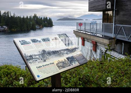 Centro di scienze marine di Bambelfield sull'isola di Vancouver; Bambelfield, Columbia Britannica, Canada Foto Stock
