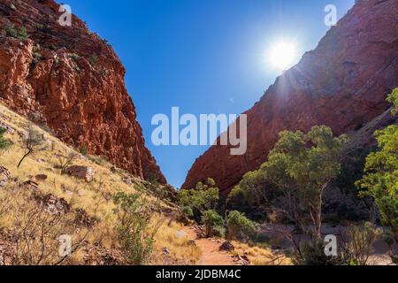 Simpson Gap nella West MacDonnell Range Foto Stock