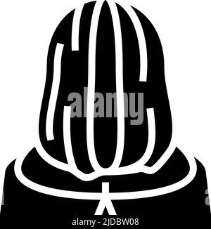 prima di parrucchiere servizio glyph icona vettore illustrazione Illustrazione Vettoriale