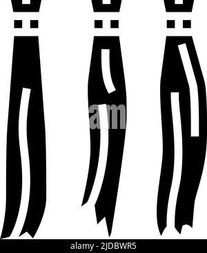 immagine vettoriale icona glyph naturale dei capelli Illustrazione Vettoriale